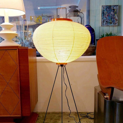 Elegancka Lampa z Papieru Ryżowego, Minimalistyczny Design, Ø 50 cm - Idealna do Wnętrz 2