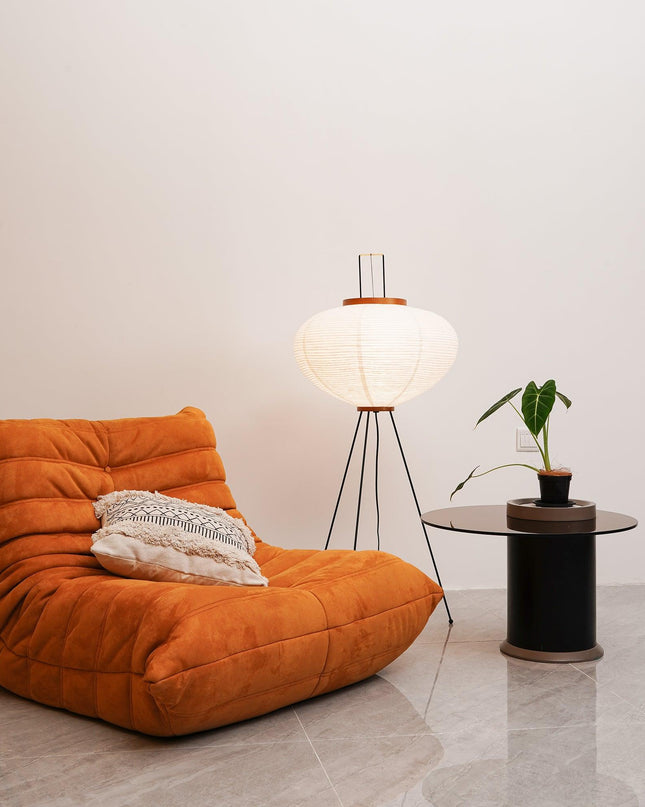Elegancka Lampa z Papieru Ryżowego, Minimalistyczny Design, Ø 50 cm - Idealna do Wnętrz 3