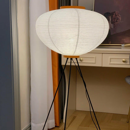 Elegancka Lampa z Papieru Ryżowego, Minimalistyczny Design, Ø 50 cm - Idealna do Wnętrz 4