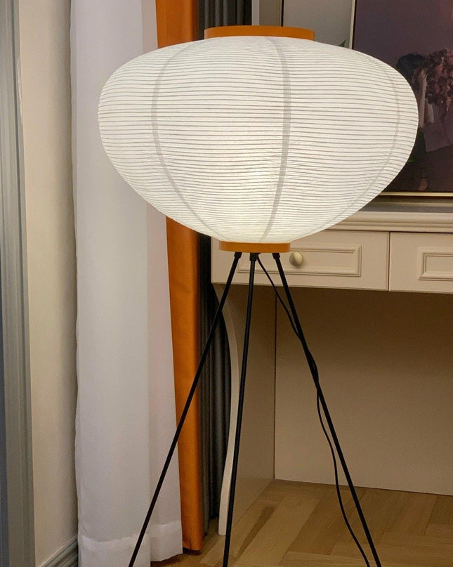 Elegancka Lampa z Papieru Ryżowego, Minimalistyczny Design, Ø 50 cm - Idealna do Wnętrz 4
