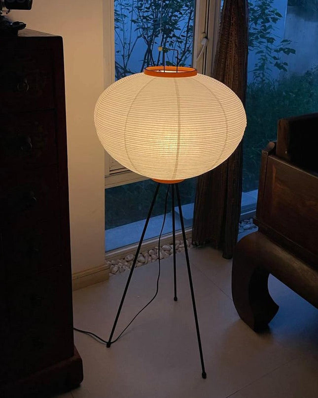 Elegancka Lampa z Papieru Ryżowego, Minimalistyczny Design, Ø 50 cm - Idealna do Wnętrz 5