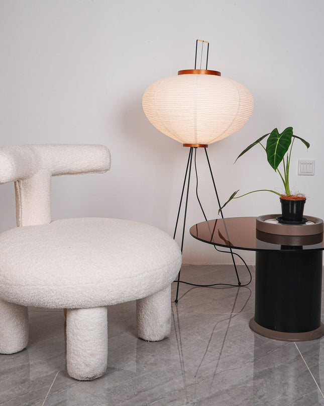 Elegancka Lampa z Papieru Ryżowego, Minimalistyczny Design, Ø 50 cm - Idealna do Wnętrz 6