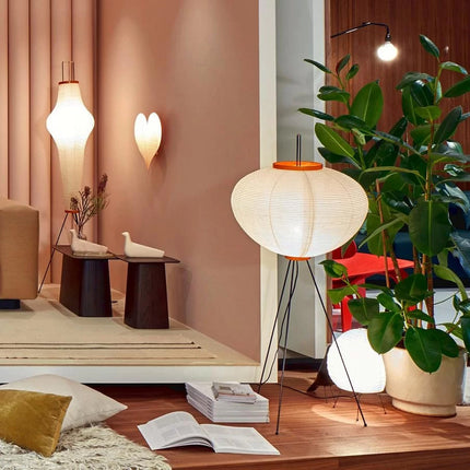 Elegancka Lampa z Papieru Ryżowego, Minimalistyczny Design, Ø 50 cm - Idealna do Wnętrz 7