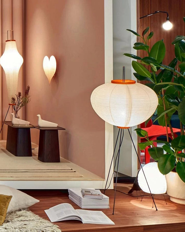 Elegancka Lampa z Papieru Ryżowego, Minimalistyczny Design, Ø 50 cm - Idealna do Wnętrz 7