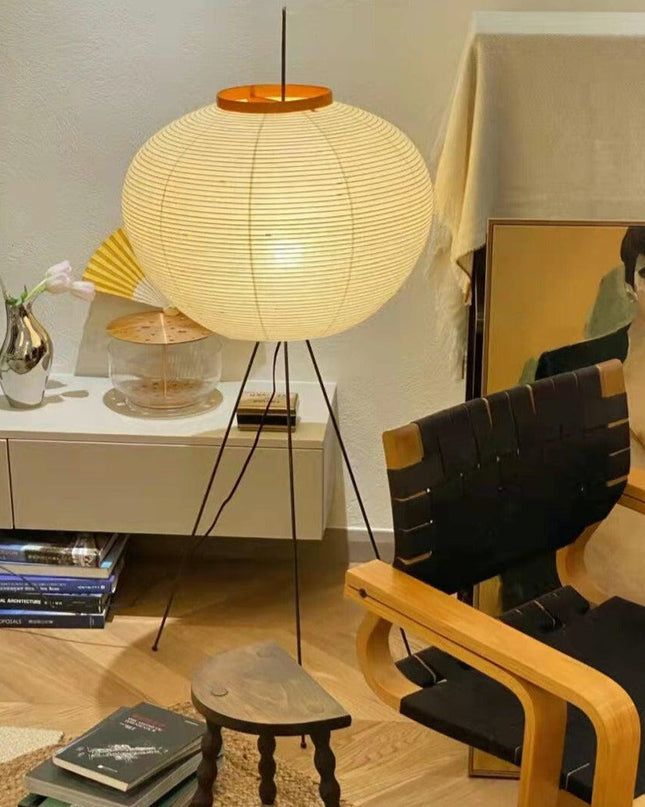 Elegancka Lampa z Papieru Ryżowego, Minimalistyczny Design, Ø 50 cm - Idealna do Wnętrz 8