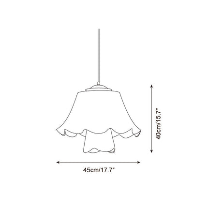 Elegancka Plisowana Lampa Wisząca do Salonu i Jadalni z Ciepłym Światłem, Drewno i Metal 4