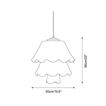 Elegancka Plisowana Lampa Wisząca do Salonu i Jadalni z Ciepłym Światłem, Drewno i Metal 5