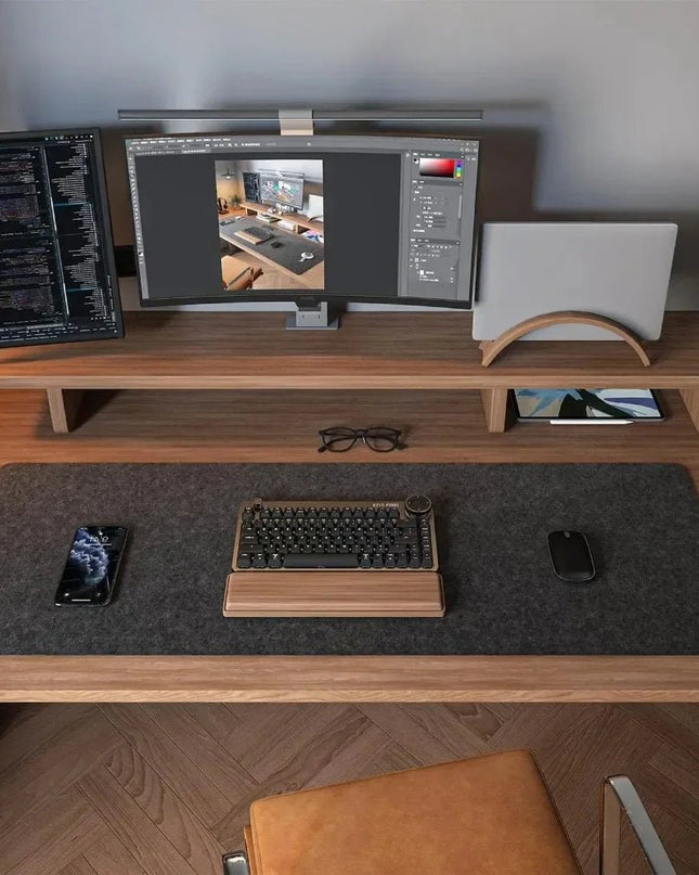 Elegancka Podkładka na Biurko z Antypoślizgowym Spodem z Wełny 80x40 cm – Duża Mata Ochronna na Biurko 4