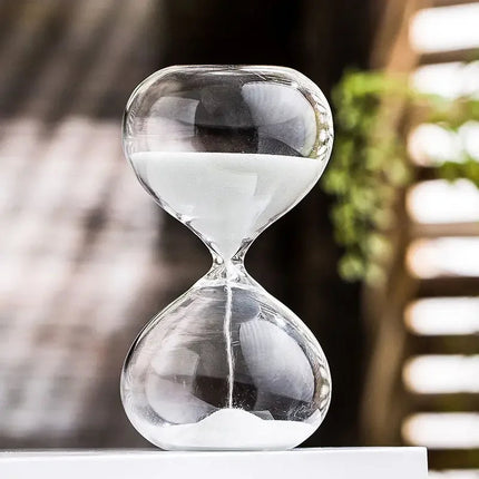 Elegancka Szklana Klepsydra z Kolorowym Piaskiem – Warianty Czasowe 5-60 Minut, Idealna do Dekoracji i Medytacji 8