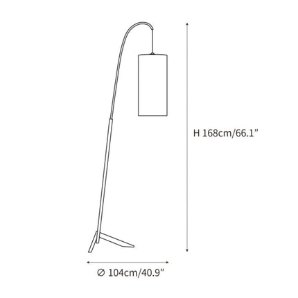 Elegancka Zakrzywiona Lampa Podłogowa do Czytania z Ciepłym Światłem – Minimalistyczny Design 168 cm 2