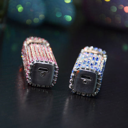 Elegancka Zapalniczka Elektryczna z Rhinestone – Stylowe Akcesorium Akumulatorowe z Ładowaniem USB, Kompaktowa i Lekka 2