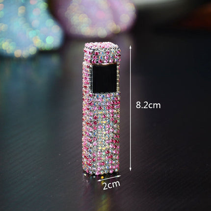 Elegancka Zapalniczka Elektryczna z Rhinestone – Stylowe Akcesorium Akumulatorowe z Ładowaniem USB, Kompaktowa i Lekka 3