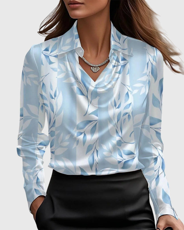 Elegancka bluzka z pochlebnym drapowaniem i zwiewnym krojem dla kobiet - Luxe Shine Versatile Style 4