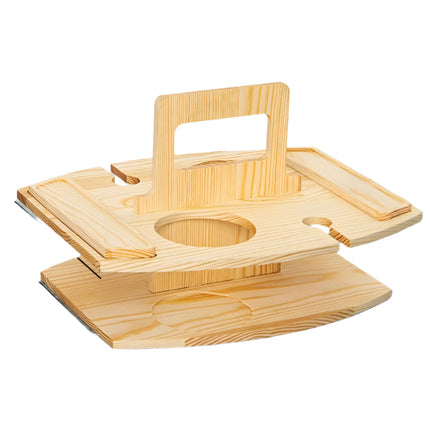 Elegancka drewniana taca na wino Doskonała na każdą okazję 0