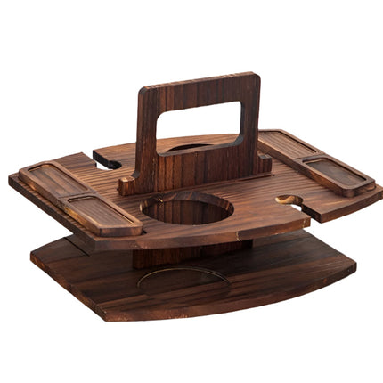 Elegancka drewniana taca na wino Doskonała na każdą okazję 9