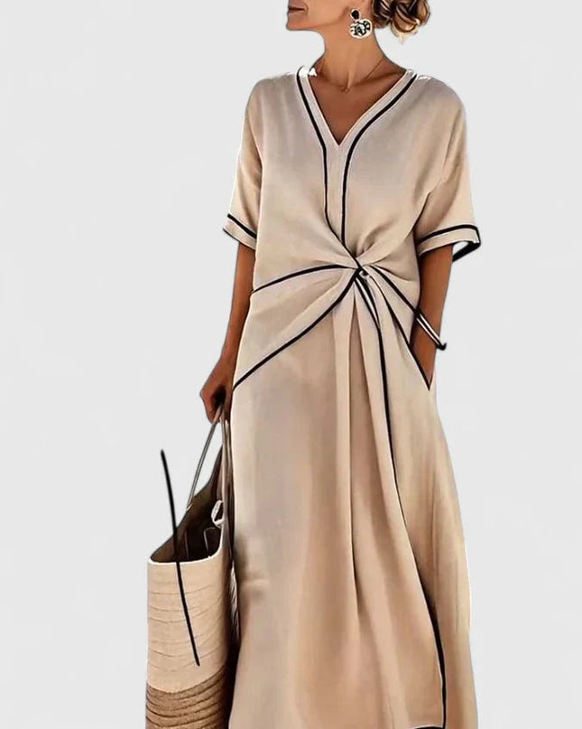 Elegancka letnia sukienka w pionowe paski – lekka i przewiewna 3