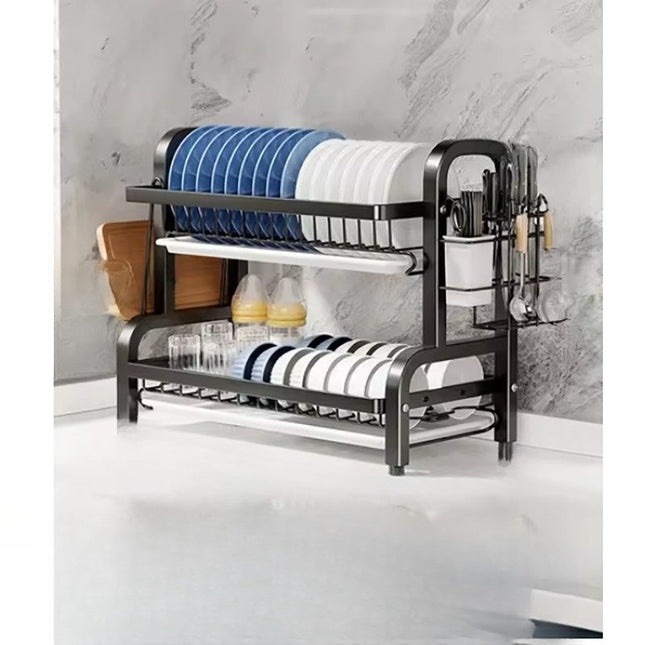 Elegancka suszarka do ubrań | Zestaw premium z ociekaczem kuchennym 2