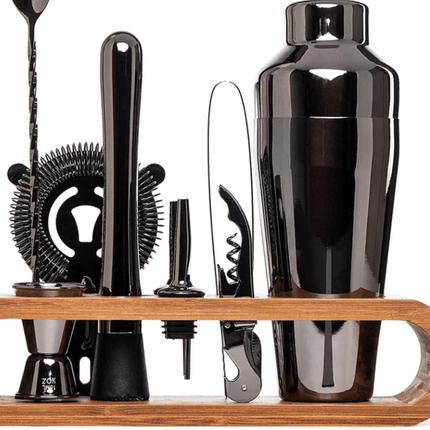 Elegancki 10-Częściowy Zestaw Koktajlowy ze Stali Nierdzewnej do Miksologii z Shakerem i Akcesoriami 7