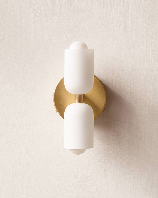 Elegancki Kinkiet Ścienny Akrylowy z Podświetleniem Góra-Dół Kremowo-Biały do Salonu i Sypialni 0