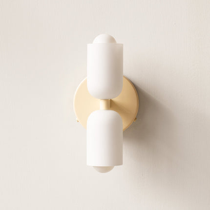 Elegancki Kinkiet Ścienny Akrylowy z Podświetleniem Góra-Dół Kremowo-Biały do Salonu i Sypialni 3