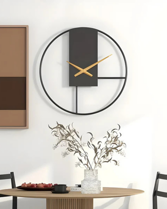 Elegancki Minimalistyczny Zegar Ścienny Aurum z Cichym Mechanizmem 0