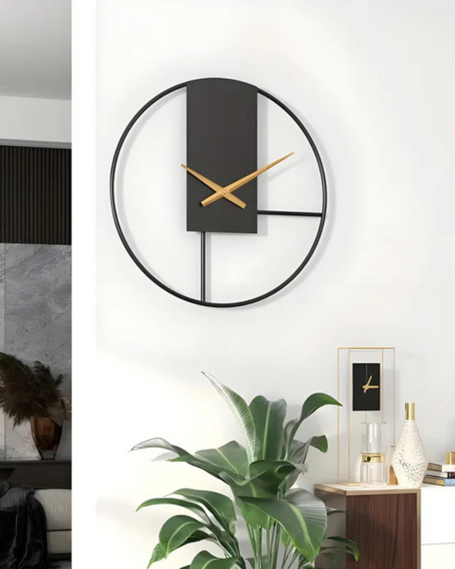 Elegancki Minimalistyczny Zegar Ścienny Aurum z Cichym Mechanizmem 1