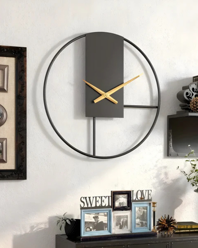 Elegancki Minimalistyczny Zegar Ścienny Aurum z Cichym Mechanizmem 2