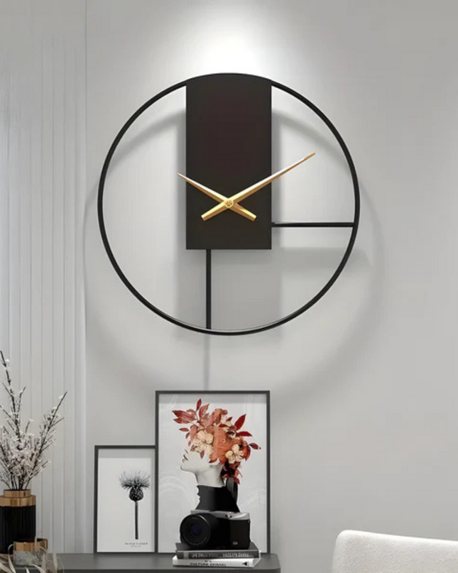 Elegancki Minimalistyczny Zegar Ścienny Aurum z Cichym Mechanizmem 3