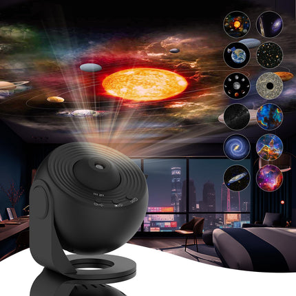 Elegancki Projektor Planetarny HD 360° z 12 Efektami Dynamicznymi – Lampa Galaxy 1