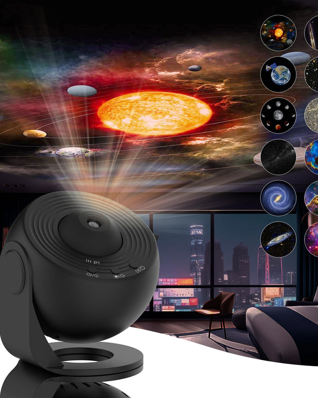 Elegancki Projektor Planetarny HD 360° z 12 Efektami Dynamicznymi – Lampa Galaxy 1