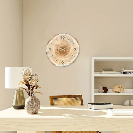 Elegancki Zegar Ścienny z Drewna do Stylowych i Cichych Wnętrz 2