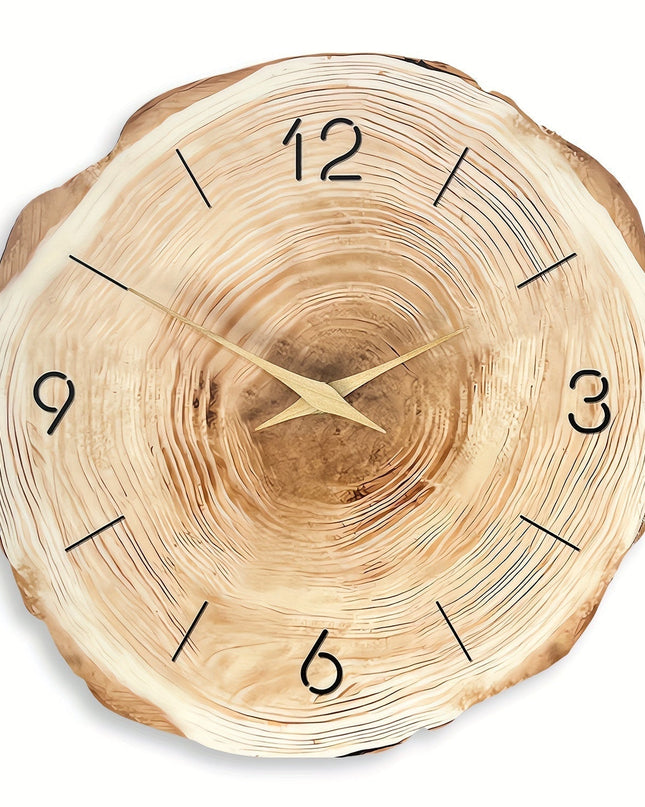 Elegancki Zegar Ścienny z Drewna do Stylowych i Cichych Wnętrz 3