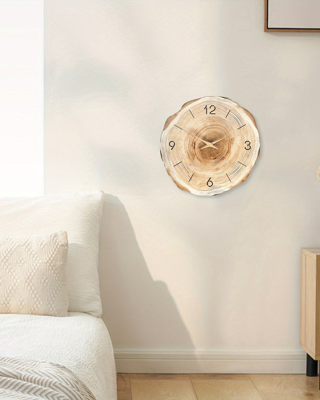 Elegancki Zegar Ścienny z Drewna do Stylowych i Cichych Wnętrz 6