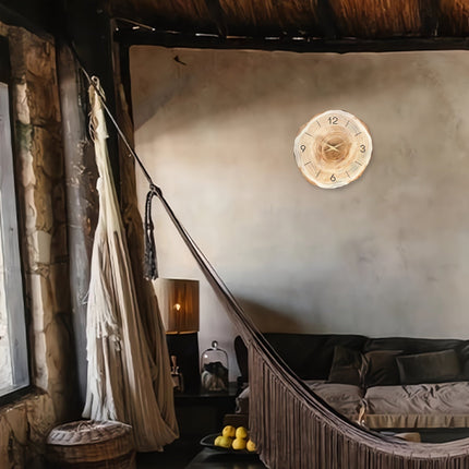 Elegancki Zegar Ścienny z Drewna do Stylowych i Cichych Wnętrz 7