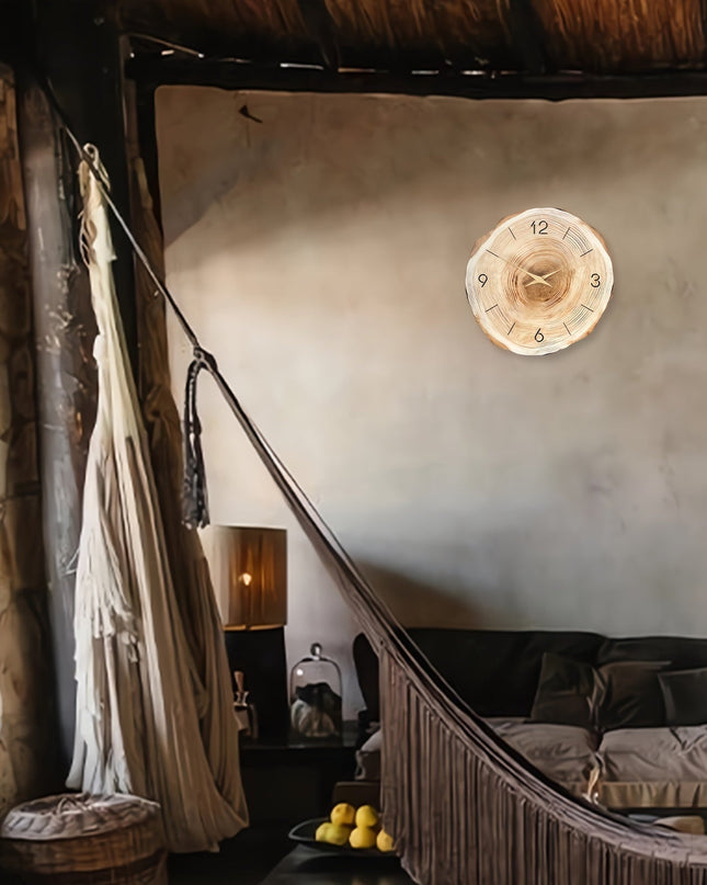 Elegancki Zegar Ścienny z Drewna do Stylowych i Cichych Wnętrz 7