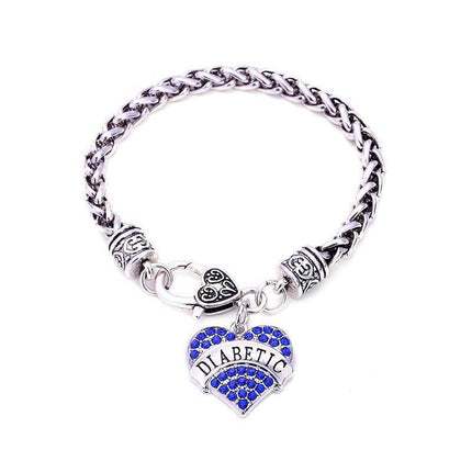 Elegancki Zegarek Damski z Kryształowym Sercem i Identyfikatorem Medycznym – 20 cm, Stylowy Design dla Kobiet 2