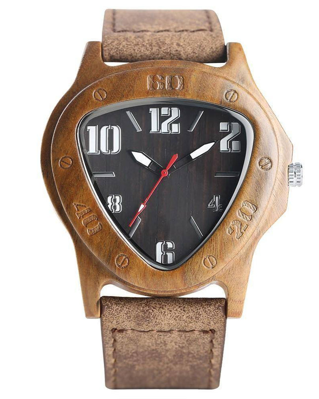 Elegancki Zegarek Męski z Naturalnego Bambusa i Skórzanym Paskiem – Stylowy Czasomierz Kwarcowy na Każdą Okazję 0