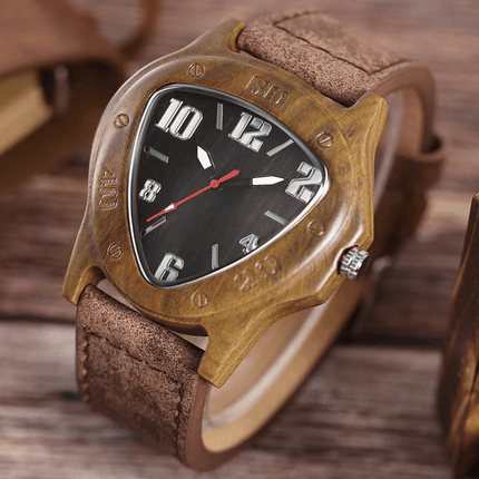Elegancki Zegarek Męski z Naturalnego Bambusa i Skórzanym Paskiem – Stylowy Czasomierz Kwarcowy na Każdą Okazję 2