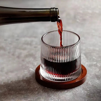 Elegancki Zestaw Kryształowych Kieliszków do Whisky 300 ml, Bezołowiowe Szkło z Obrotową Konstrukcją 3