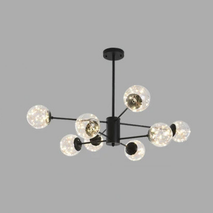 Elegancki Żyrandol Szklany z Żelaza do Salonu i Sypialni – Klasyczny Design, 6-16 Głowic, Łatwy Montaż 10