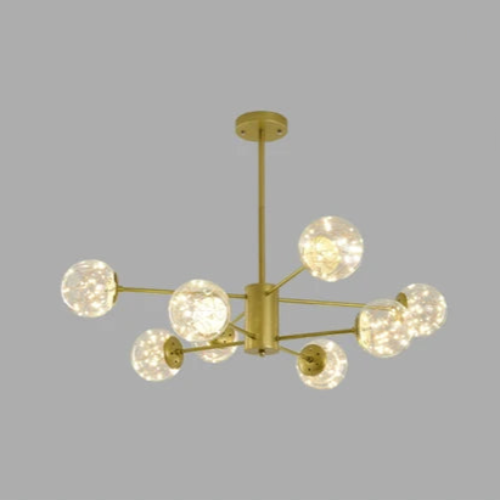 Elegancki Żyrandol Szklany z Żelaza do Salonu i Sypialni – Klasyczny Design, 6-16 Głowic, Łatwy Montaż 13