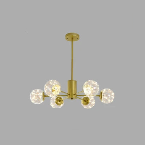 Elegancki Żyrandol Szklany z Żelaza do Salonu i Sypialni – Klasyczny Design, 6-16 Głowic, Łatwy Montaż 17