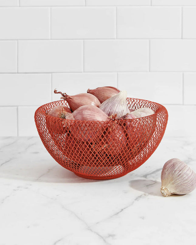 ElegantMesh | Dwuścienny stalowy kosz na owoce zapewniający wentylację i styl 8