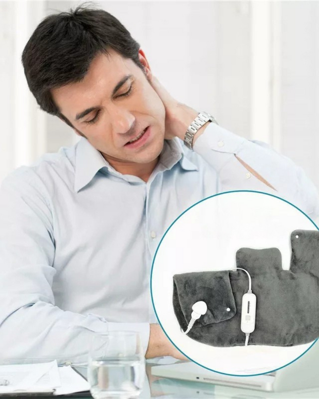 Elektryczna Podkładka Grzewcza na Ramiona z Miękkiego Polaru – 3 Poziomy Temperatury, Automatyczne Wyłączanie, Antypoślizgowa 4