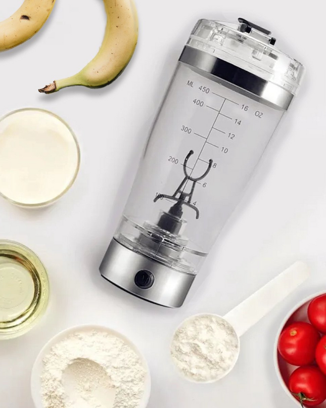 Elektryczny Kubek Shaker 450ml z Technologią Miksowania - Bezgrudkowy, USB, Bez BPA, Łatwe Czyszczenie 2