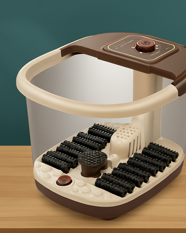 Elektryczny Masażer do Stóp Wodny z Podgrzewaniem i Rolkami Masującymi – Ergonomiczne Urządzenie do Masażu Stóp w Domowym Spa 2