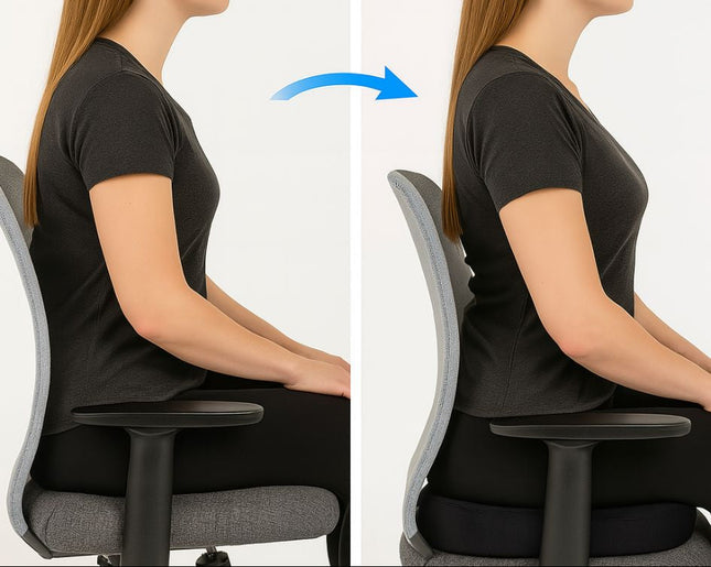 Ergonomiczna Poduszka na Siedzisko z Pianki Memory i Żelem Chłodzącym – Wygodne Wsparcie do Biura i Samochodu 1