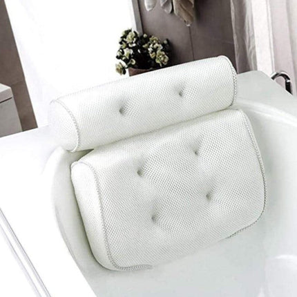 Ergonomiczna poduszka do kąpieli z wodoodpornym materiałem – Biała 1