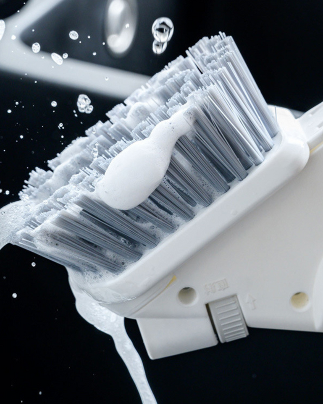 Ergonomiczna szczotka do płytek łazienkowych 4 w 1 z dozownikiem mydła do łatwego czyszczenia łazienki 1