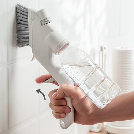 Ergonomiczna szczotka do płytek łazienkowych 4 w 1 z dozownikiem mydła do łatwego czyszczenia łazienki 2